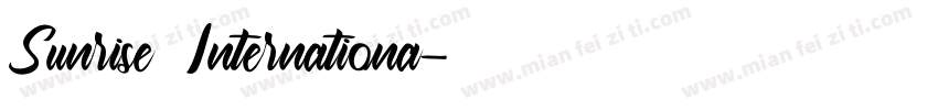 Sunrise Internationa字体转换